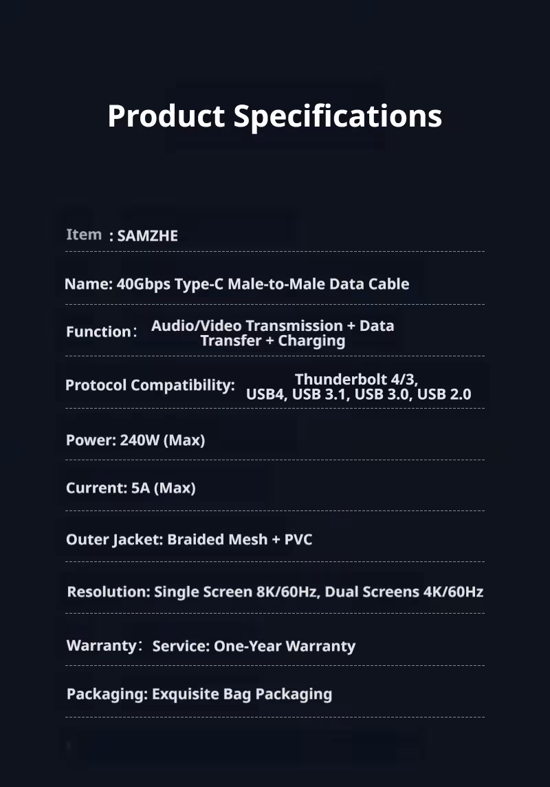 Cavo USB4 di tipo C