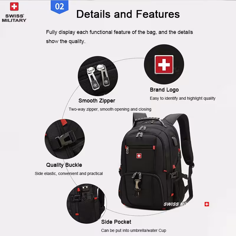 Sac à dos de voyage avec port USB