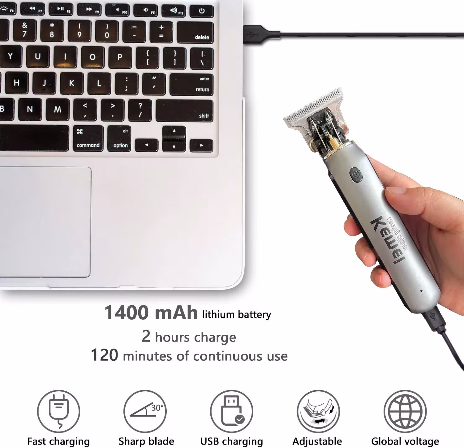 machine à couper les cheveux professionnelle sans fil