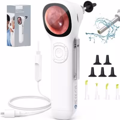 Otoscope digital con pantalla IPS, cámara inteligente para oídos HD de 720p, herramienta para eliminar cerumen