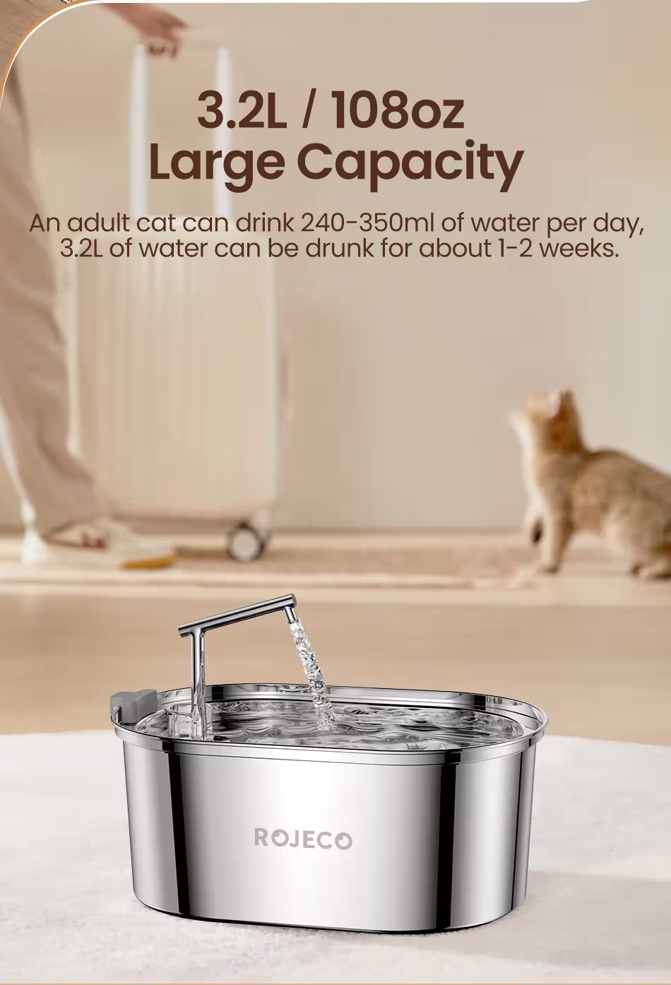 fuente de agua automática para gatos