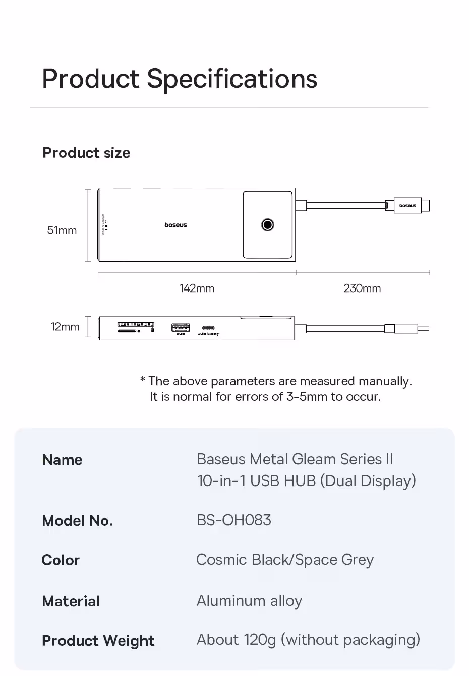 USB-C šakotuvas 10-in-1