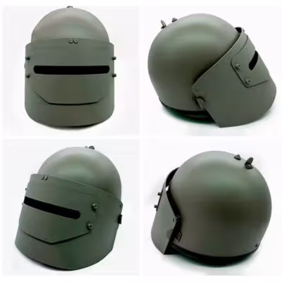 Rusų MASKA-1SCH taktinis šalmas su dviguba metaline kaukė medžioklei ir airsoft