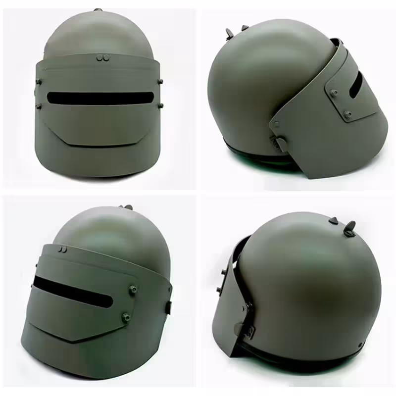 Rusų MASKA-1SCH taktinis šalmas su dviguba metaline kaukė medžioklei ir airsoft