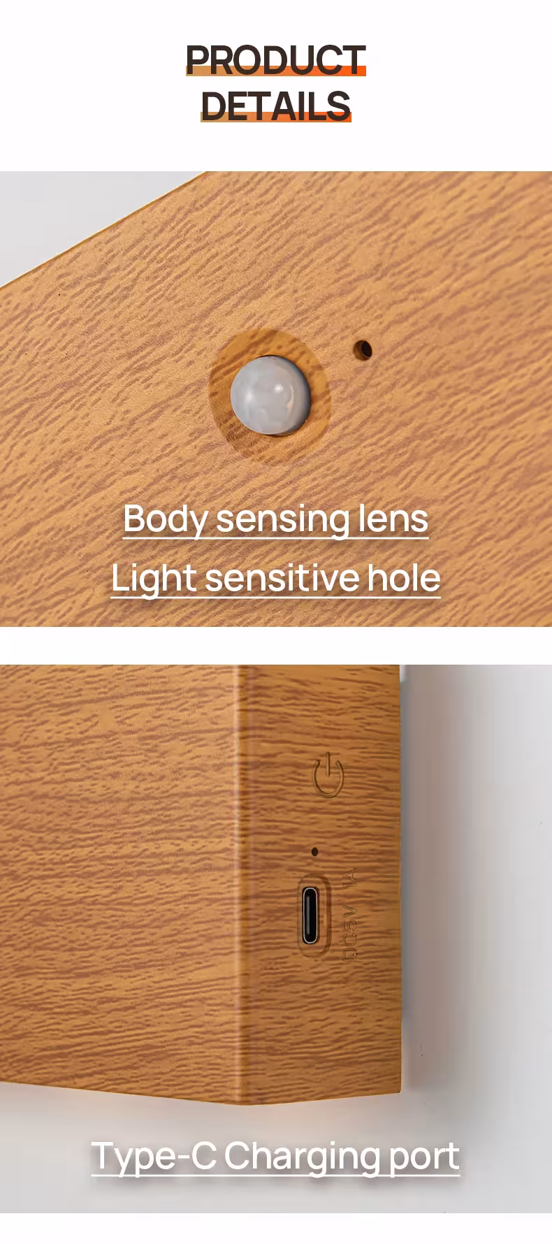 LED wall lamp with motion sensor