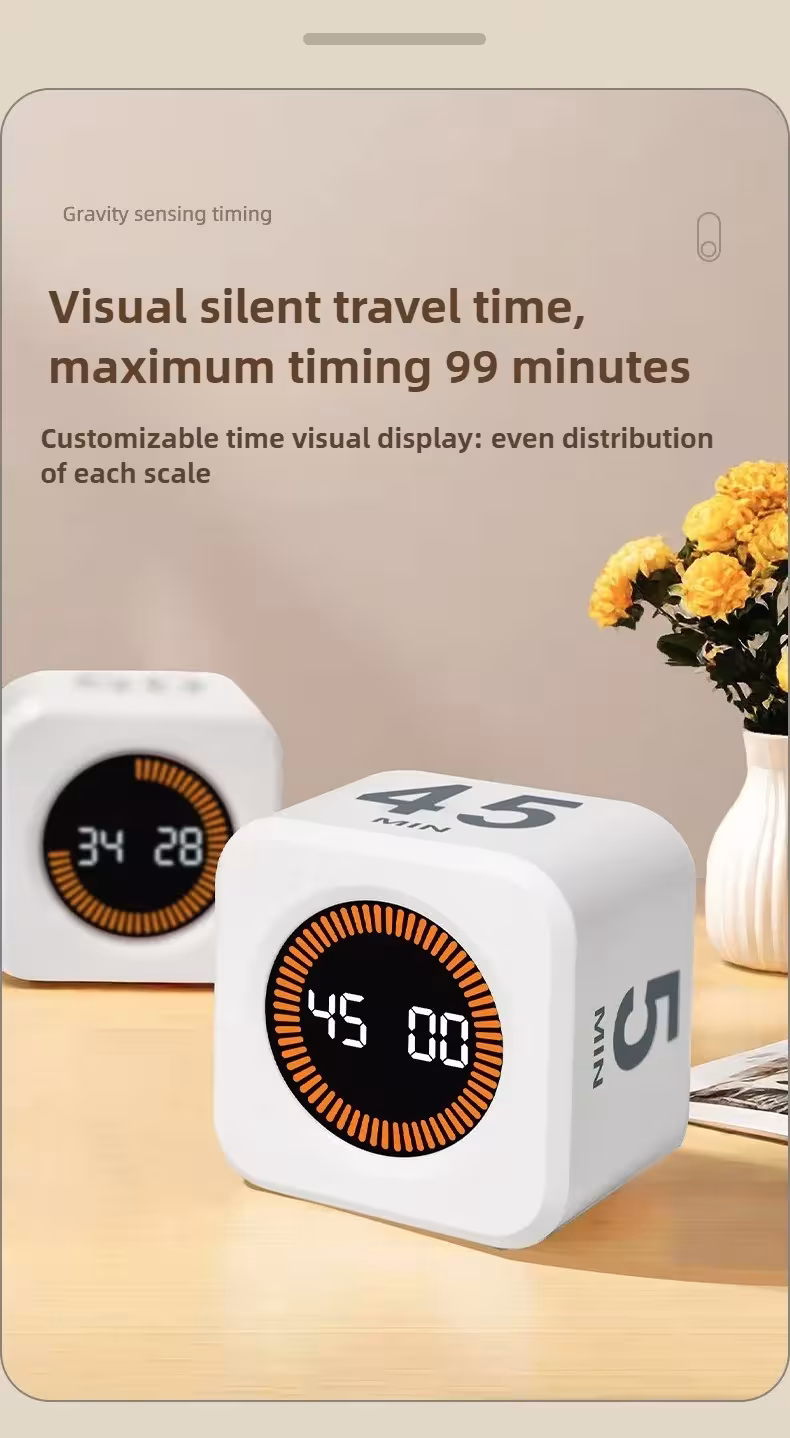 cubo con temporizador gravitacional