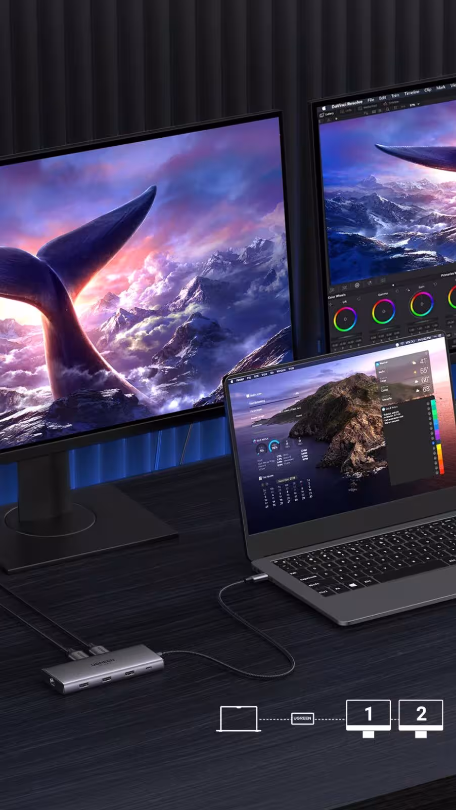 Adaptateur USB-C avec 10 connecteurs