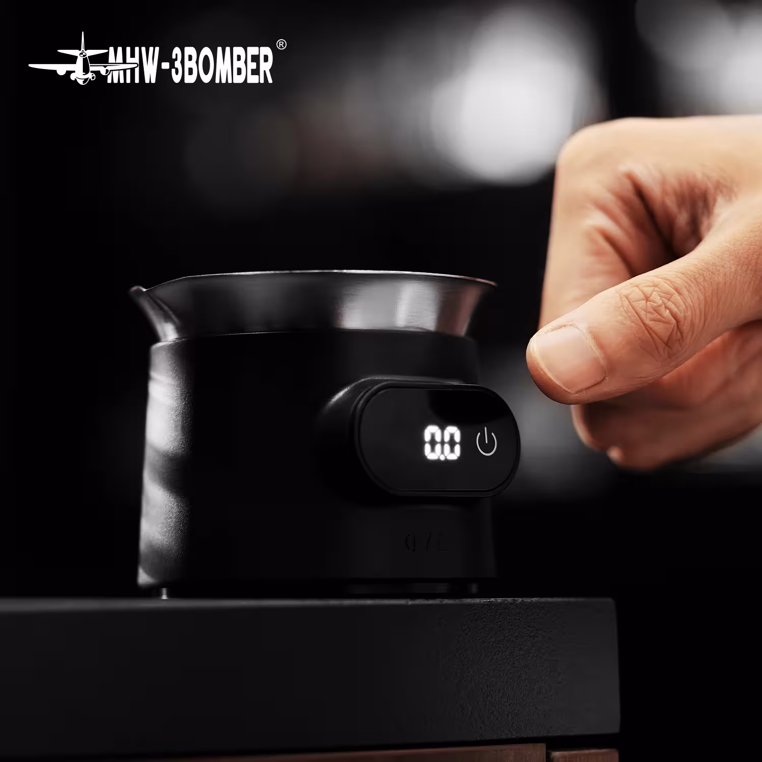 MHW-3BOMBER electronic espresso scale 200g/0.1g with LED display and USB