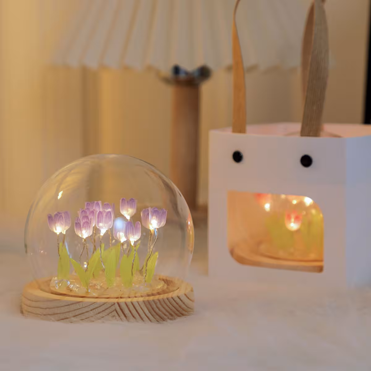 lampe de nuit en forme de boule de cristal