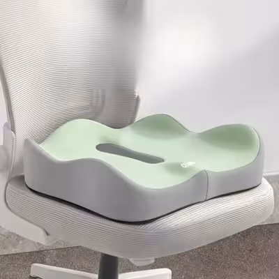 Ergonominė kvėpuojanti sėdynės pagalvėlė su 3 zonų atminties putomis, juosmens atrama ir laikysenos korekcija automobiliui, biurui, vežimėliui