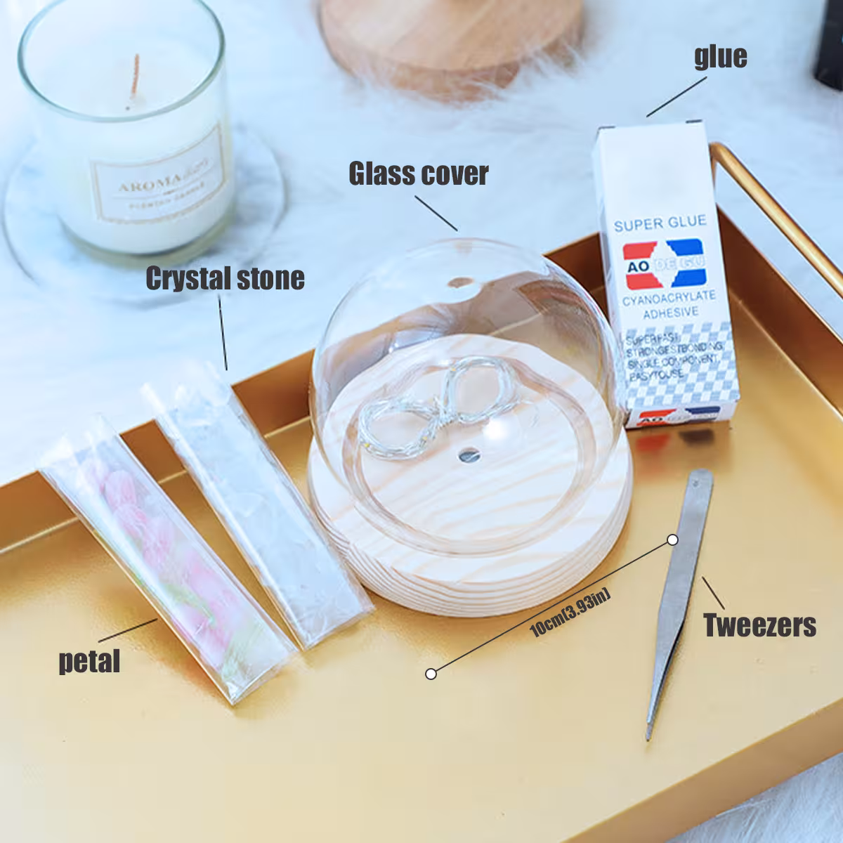 lampe de nuit en forme de boule de cristal