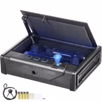 VEVOR Waffentresor Q235 Stahl Pistolentresor mit Biometrie-Technologie