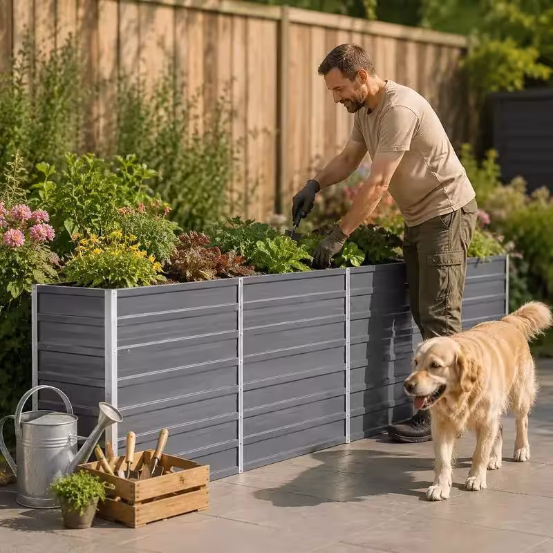 raised metal garden