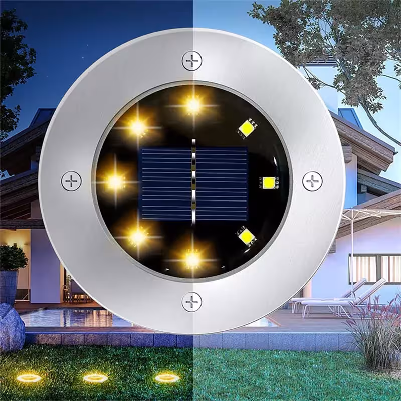 Solar lamp for outdoor pathways
