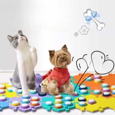 Boutons pour la communication des animaux avec enregistrement audio
