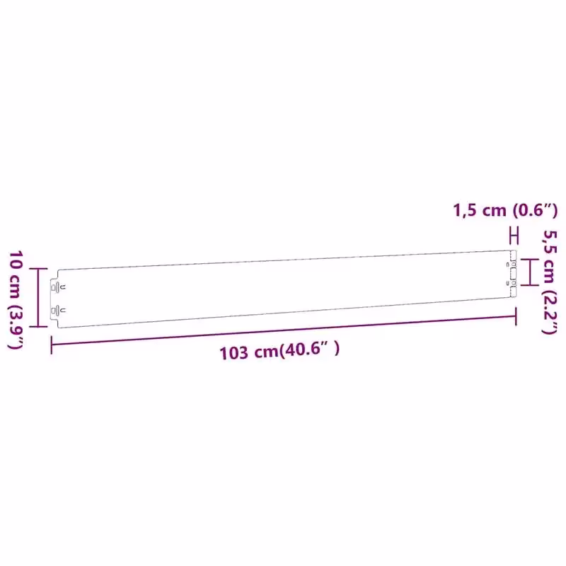 Bordure de pelouse en acier inoxydable