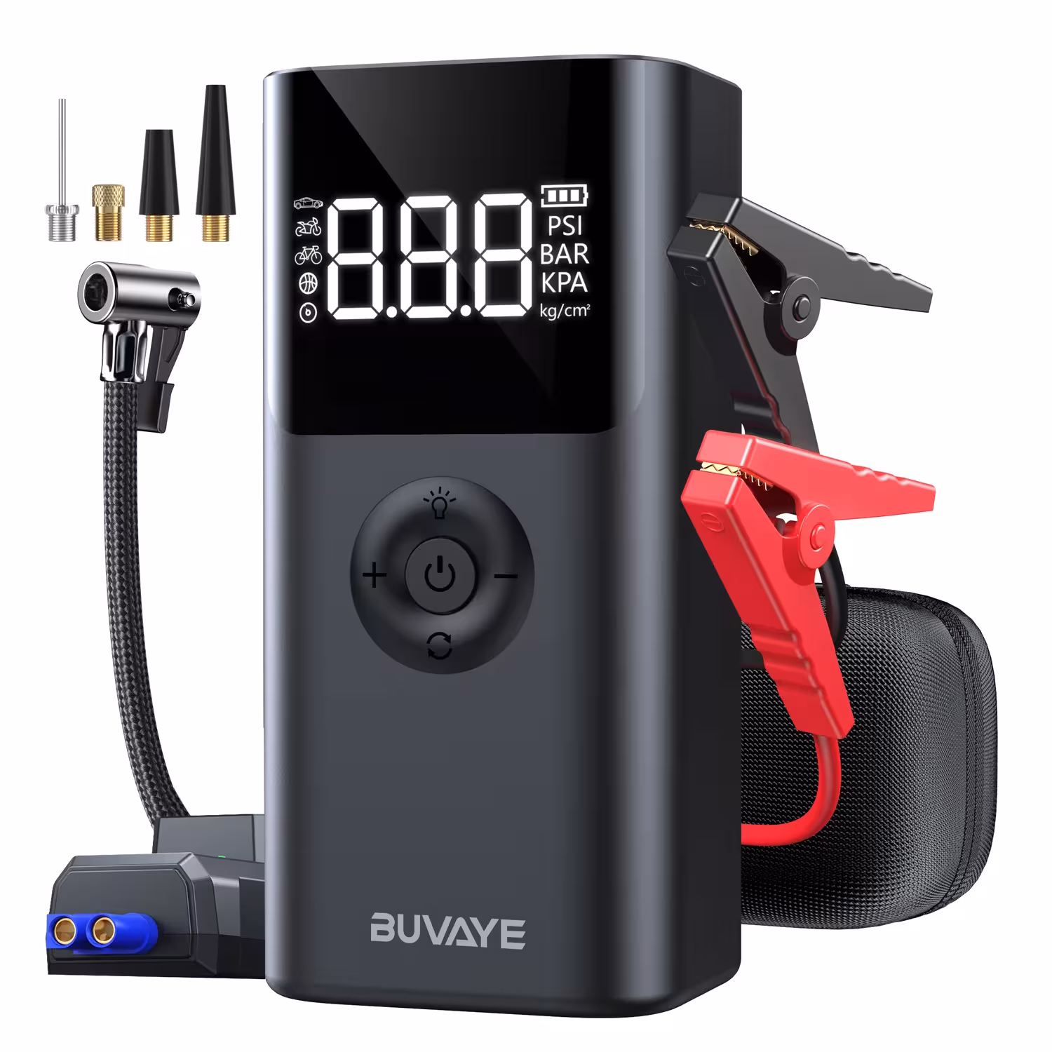 BUVAY 4 In 1 2500A Boot starter power banka 150PSI pompa aria