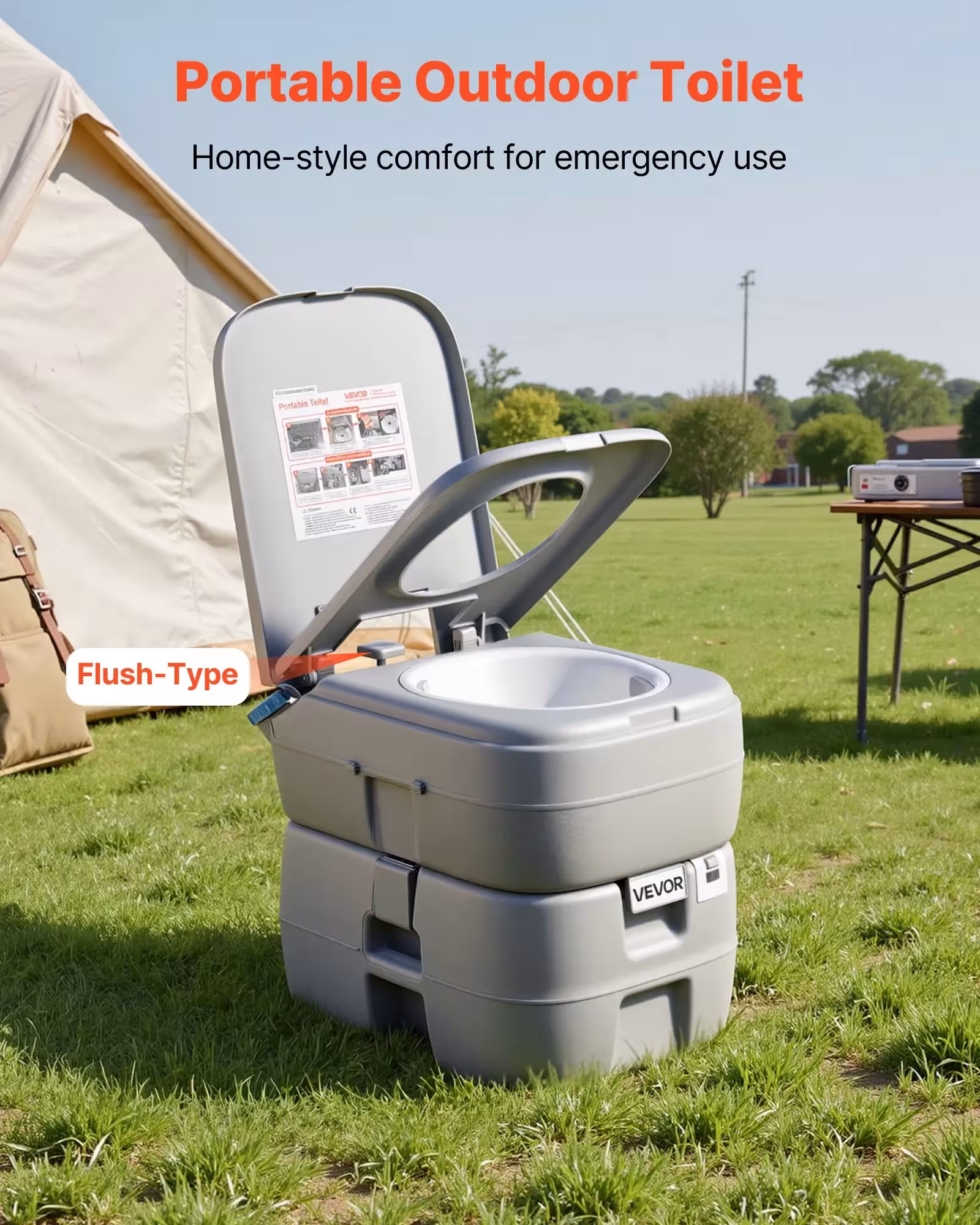 Portable camping toilet