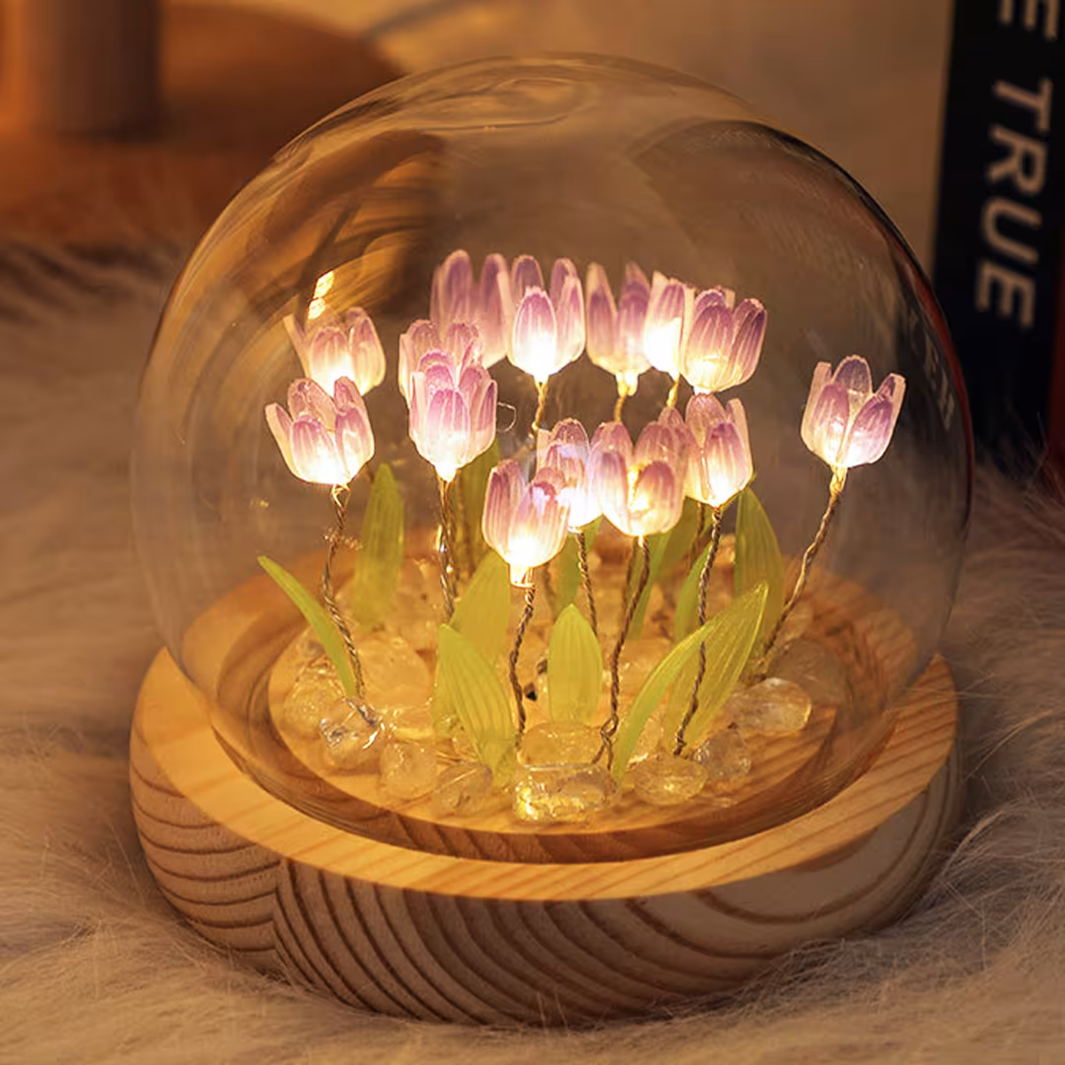 lampe de nuit en forme de boule de cristal
