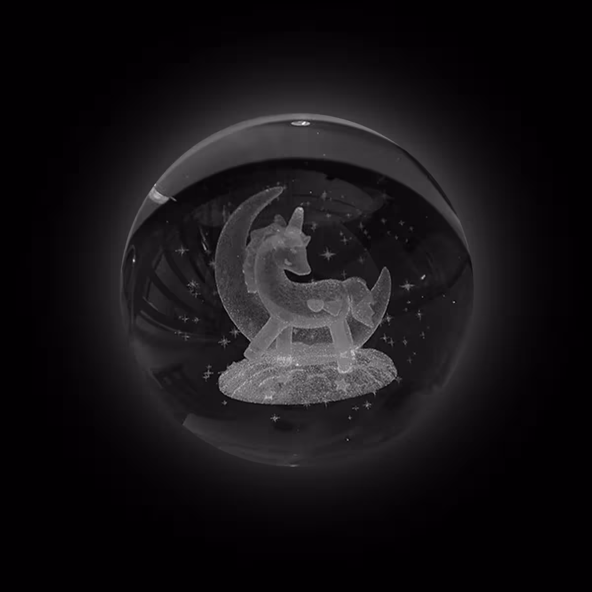 lampe de nuit en forme de boule de cristal