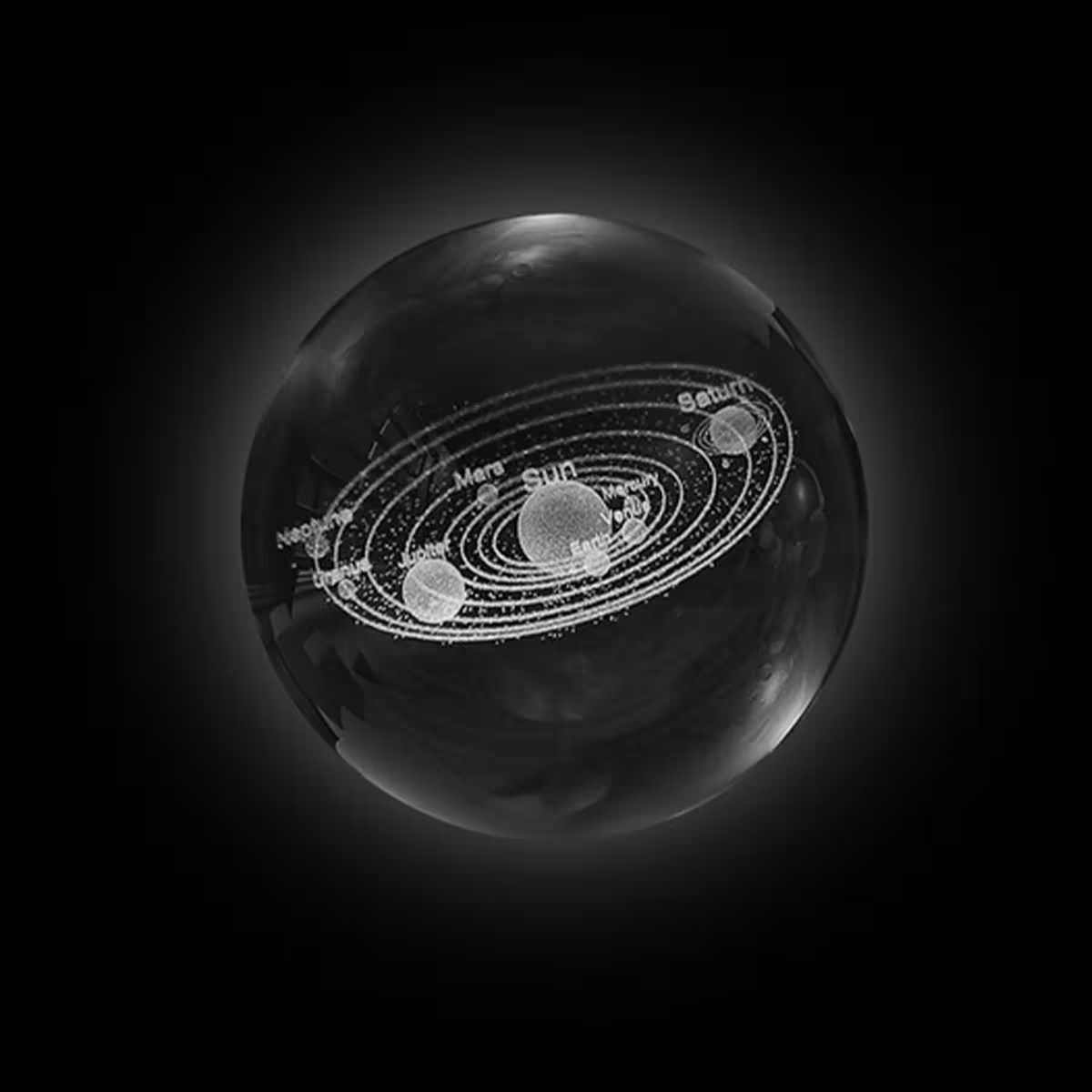 lampe de nuit en forme de boule de cristal