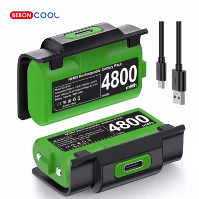 BEBONCOOL Xbox One SeriesX S kontrolerio baterijos 4800mWh USB-C kabelis