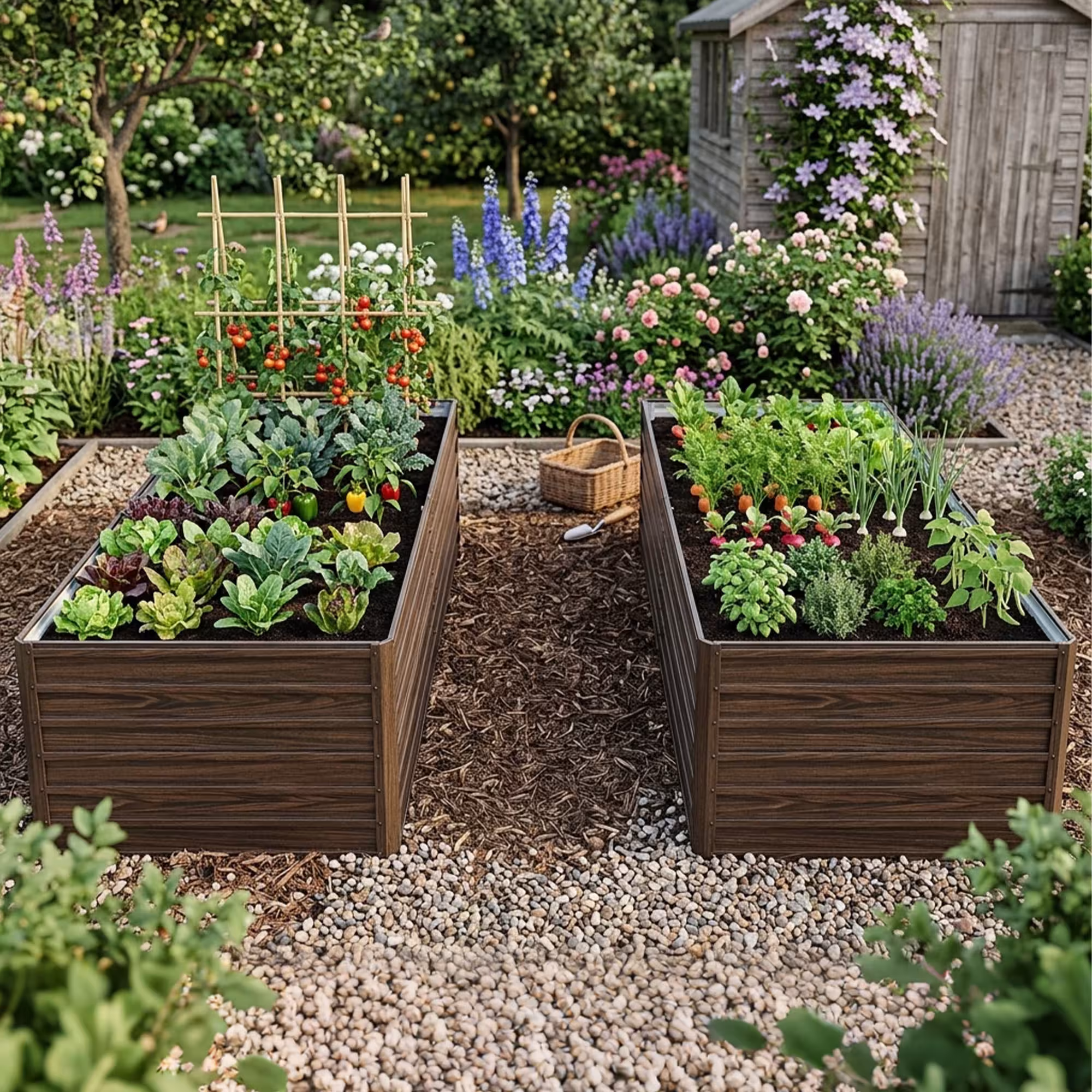 raised metal garden