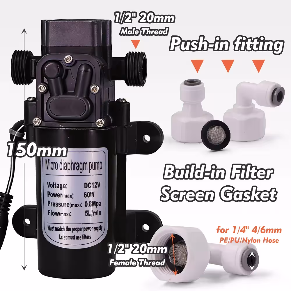 diaphragm self-acting pump
