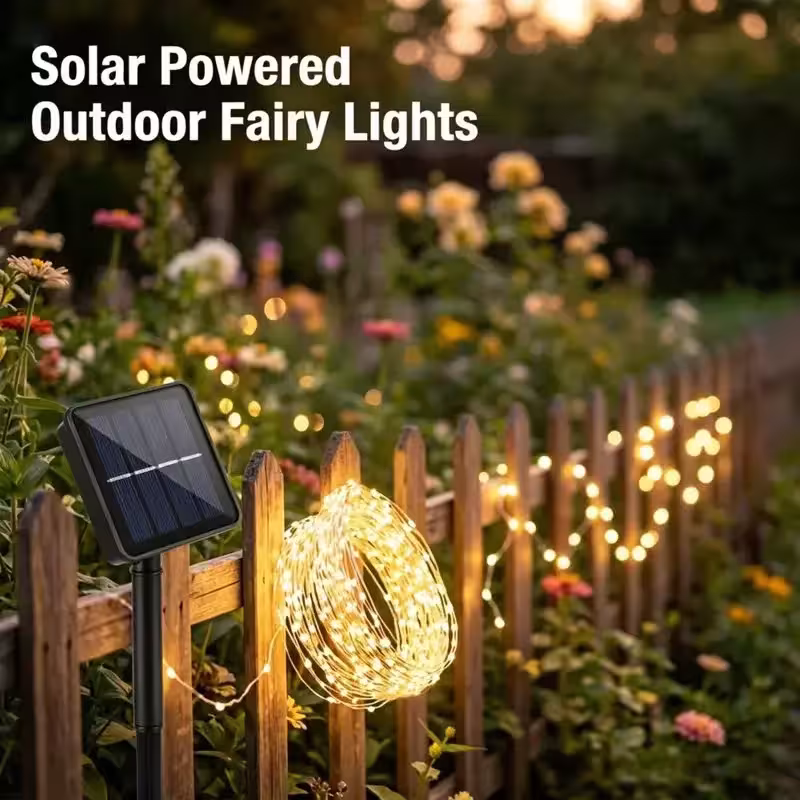 solar powered string lights