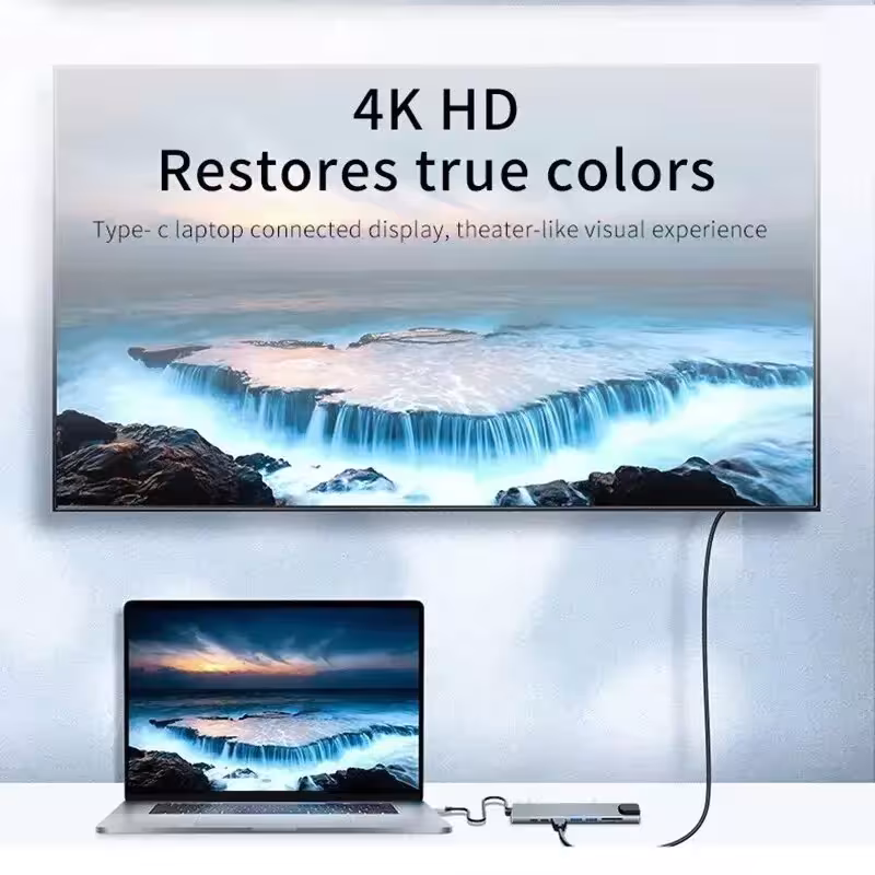 Adaptador USB C 8 en 1