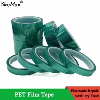 PET Film Tape 3–100mm Green High-Temperature PCB Soldering SMT Coating Insulating Protective Tape