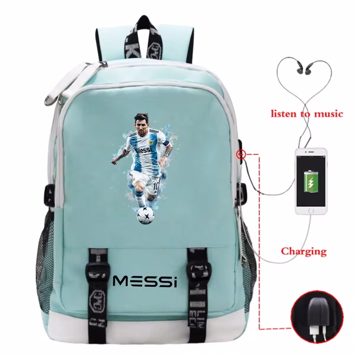 Sac à dos sur le thème du football