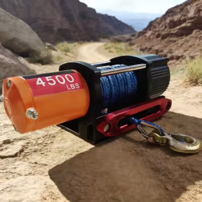 Ventilador eléctrico VVOR ATV / UTV, fuerza de tracción de 4500 libras, motor 12V, cuerda sintética, panel inalámbrico y cable