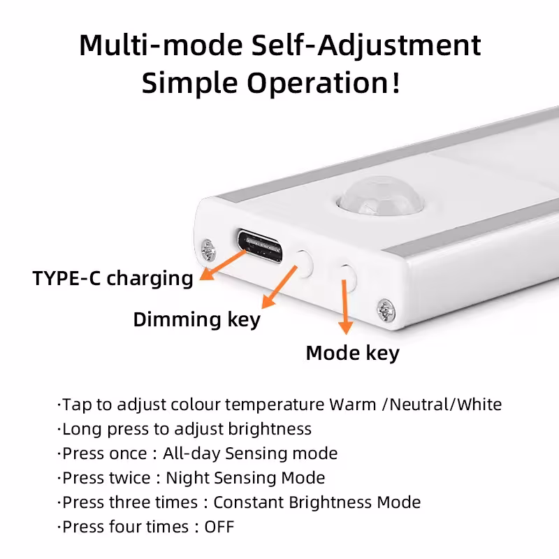 LED strip light with motion sensor