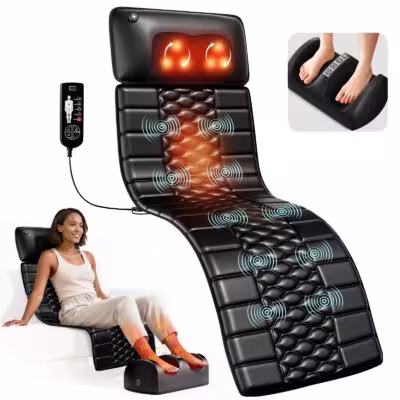 Shiatsu-Massageauflage für den ganzen Körper, abnehmbarer Massagekopf für Rücken, Nacken und Beine