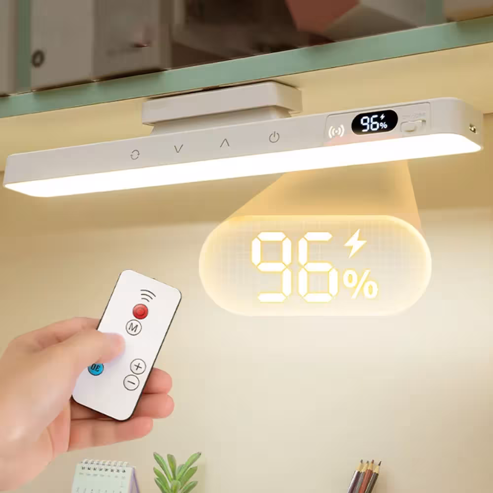 Lampe de bureau LED tactile magnétique avec batterie rechargeable pour la lecture, le miroir, la coiffeuse et l'éclairage nocturne