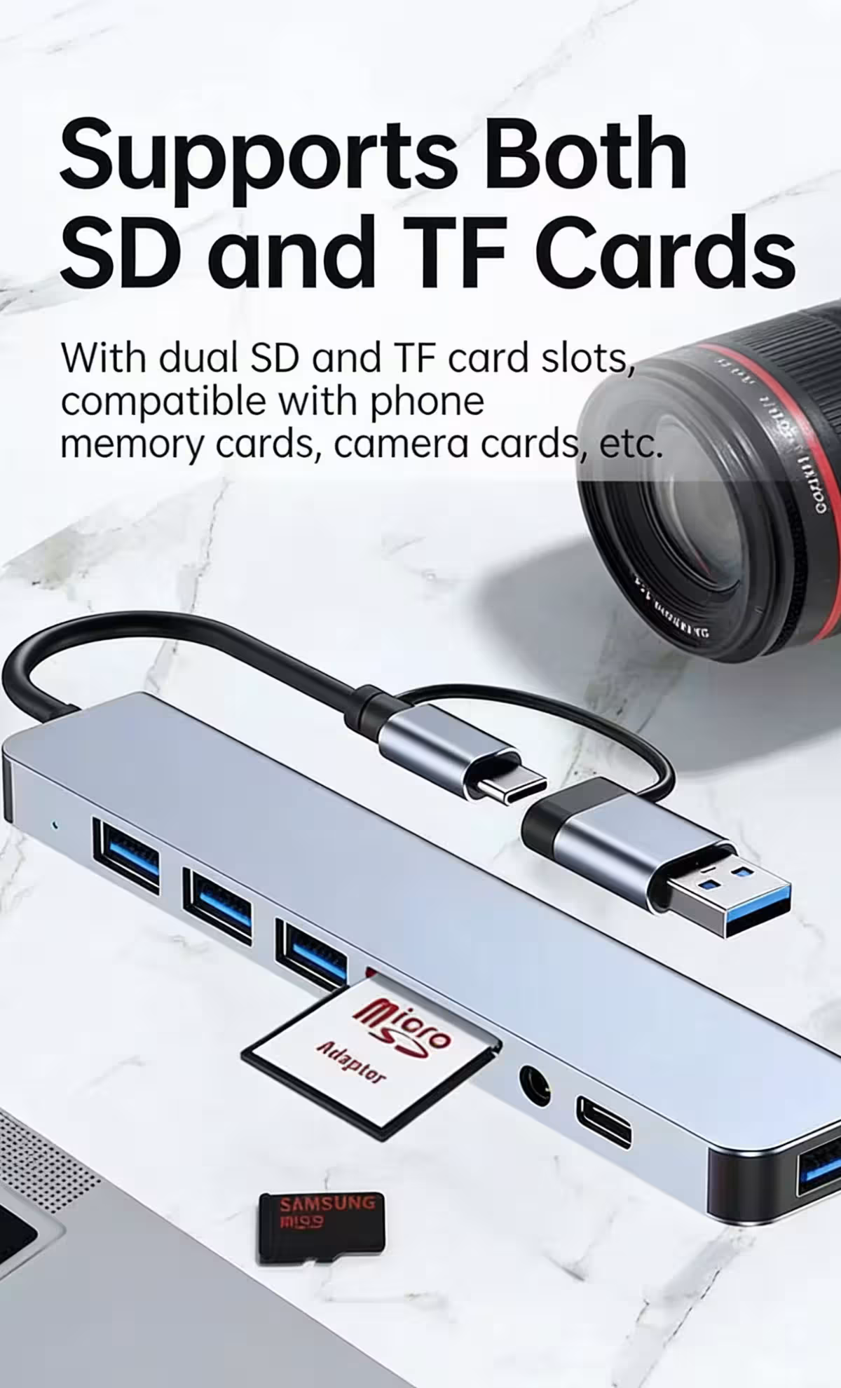 USB C šakotuvas Thunderbolt 3
