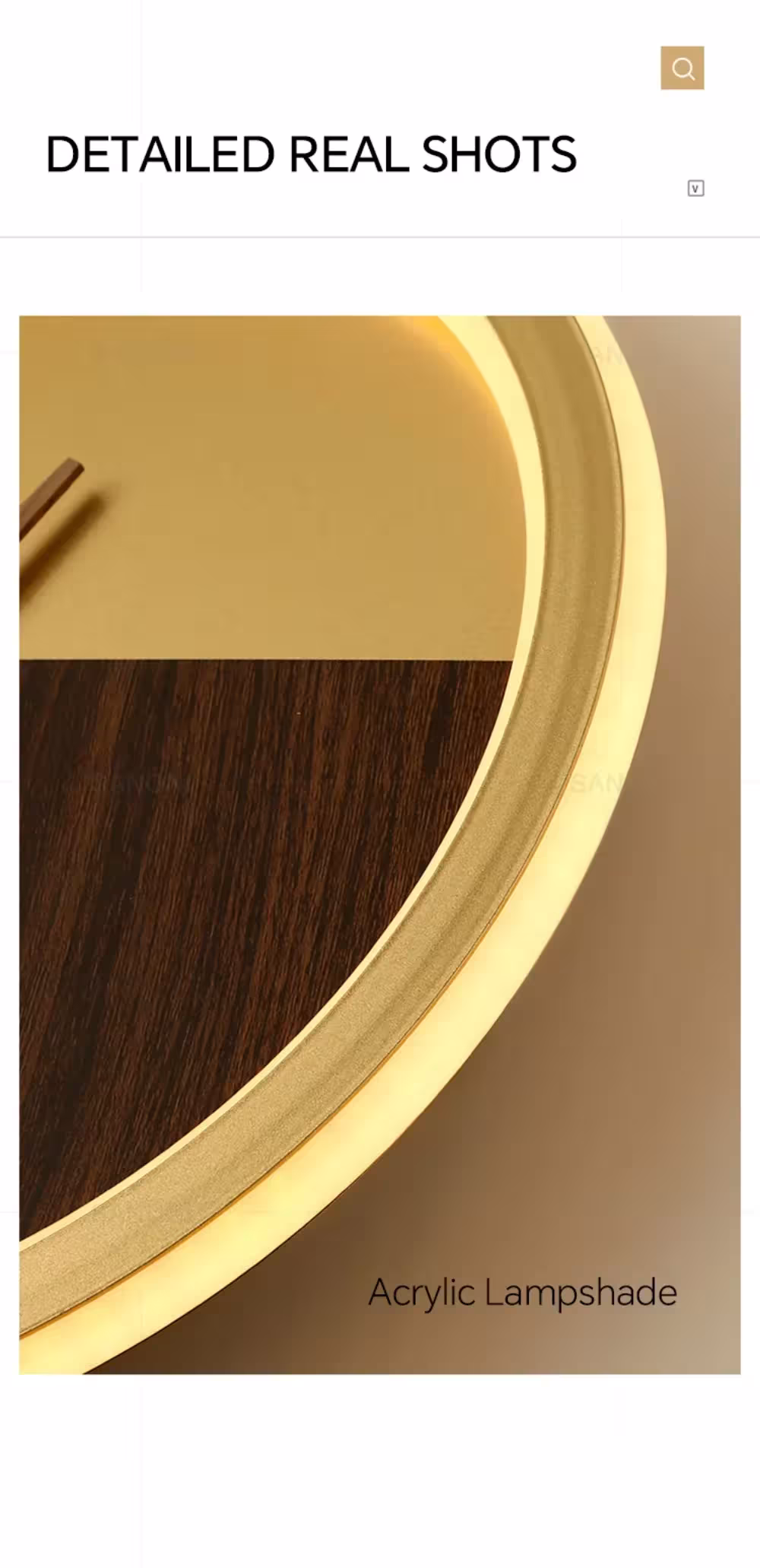 LED wall lamp with clock
