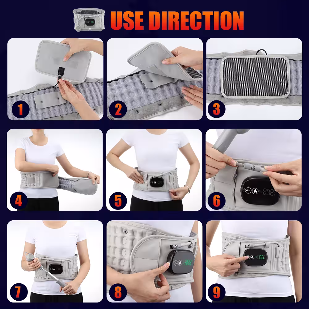heated back massage belt