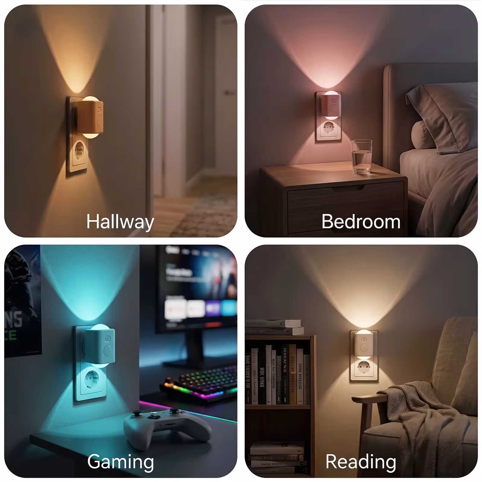 Lampada notturna LED RGB con sensore di movimento