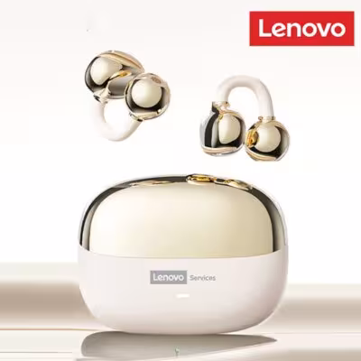 Auricolare Bluetooth 6.0 wireless Lenovo LE302 con clip auricolari, chiamate HD e controllo touch