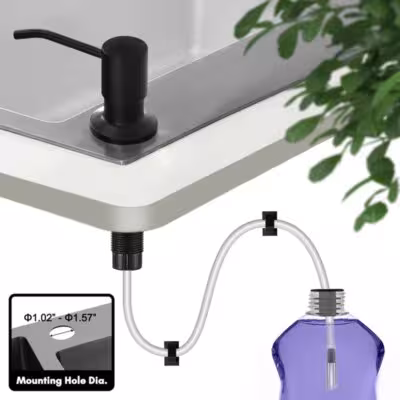 Distributeur de savon pour cuisine et bain en acier inoxydable 1,3m tube