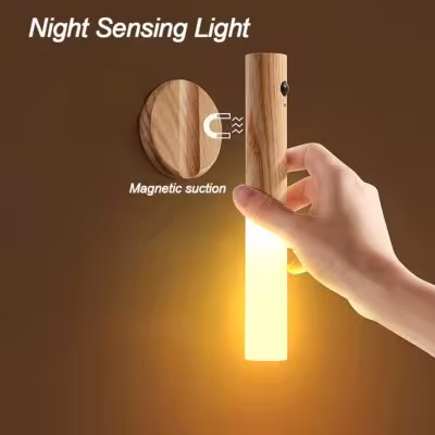 Intelligente LED-Nachtlichtleuchte mit Bewegungssensor und USB-Ladeanschluss, magnetische Wandleuchte für Zuhause, Flur, Treppe
