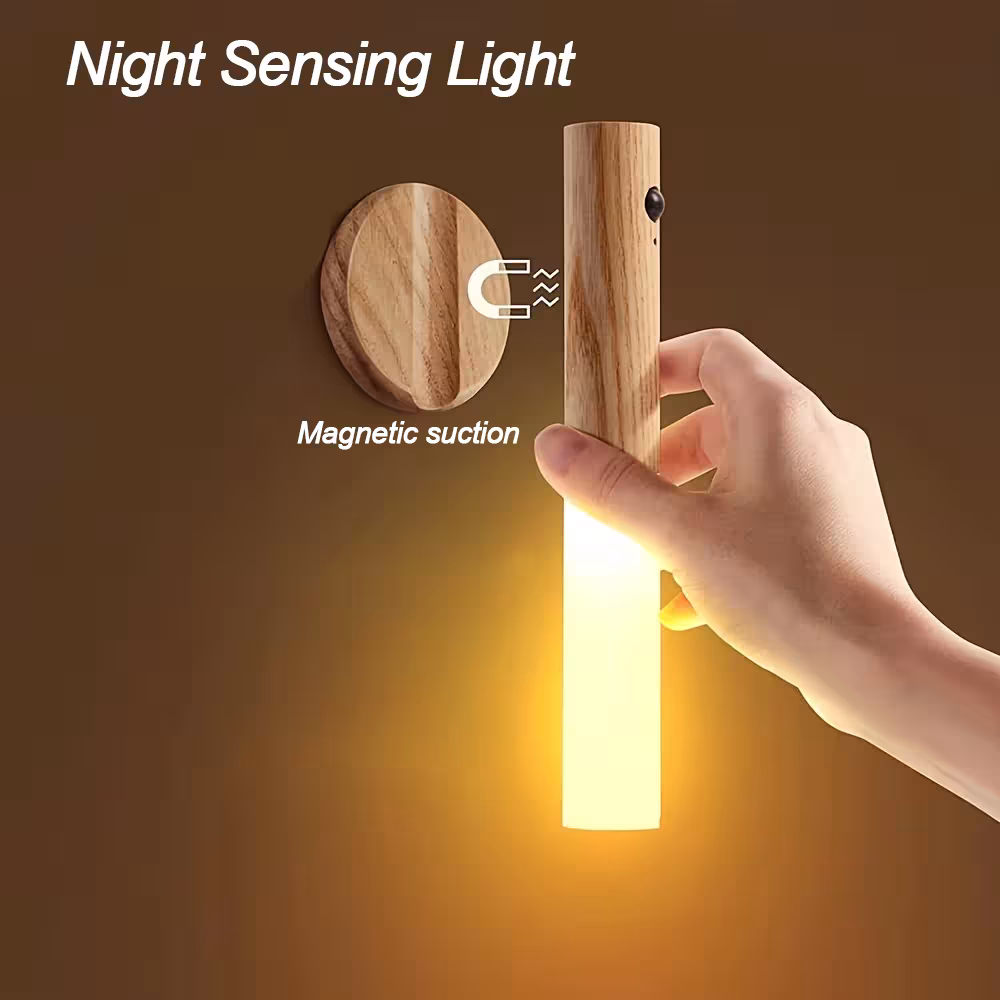 Lampe de nuit LED intelligente avec détecteur de mouvement et charge USB, applique magnétique pour la maison, le couloir, l'escalier.