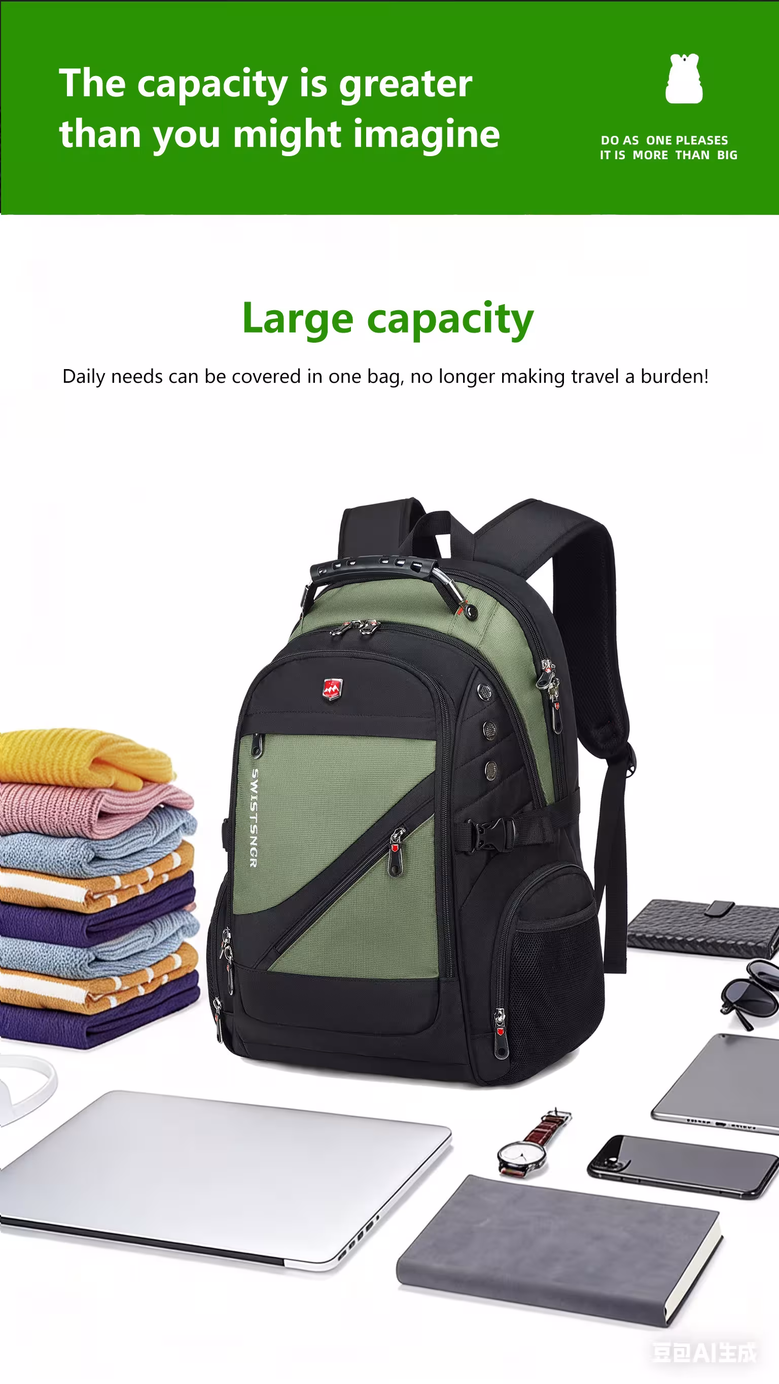 Wasserdichter Rucksack für Laptops