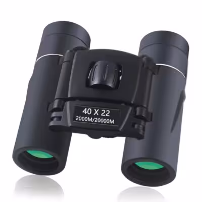 Potentes binoculares plegables HD 40x22 con óptica BAK4 FMC, mini telescopio de 2000m de alcance para caza, deportes y viajes.