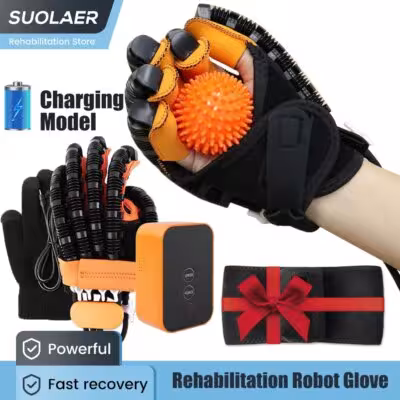 Guantes robóticos de rehabilitación recargables por USB para pacientes con hemiplejia e ictus, diseñados para restaurar la función de la mano y los dedos.