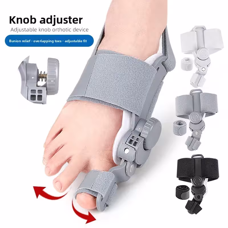 Corrector universal para juanetes en los pies, con separador de dedos giratorio y mecanismo de corrección ajustable para hombres y mujeres