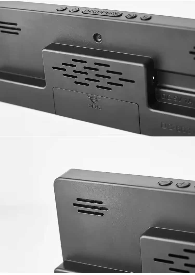 digital alarm clock with temperature display