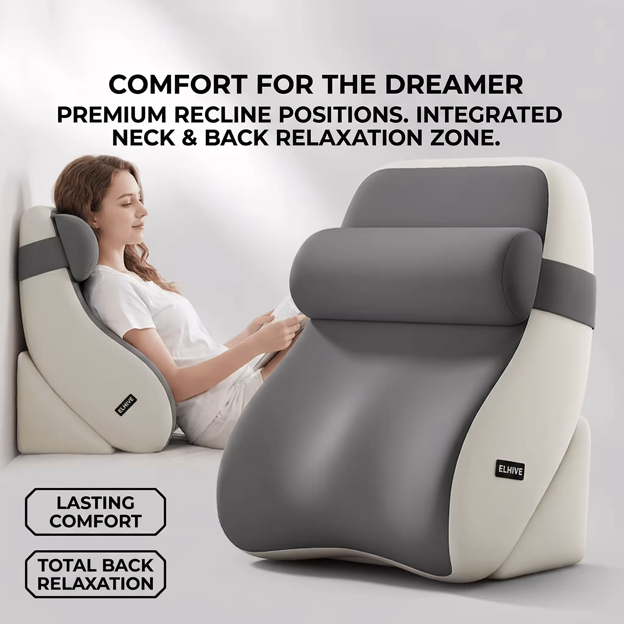 Reading pillow for the bed